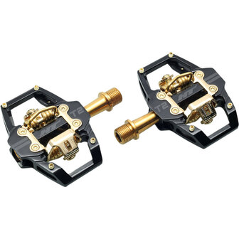 HT T2 SX BMX Pedal Stealth Black/Gold - Limited Edition