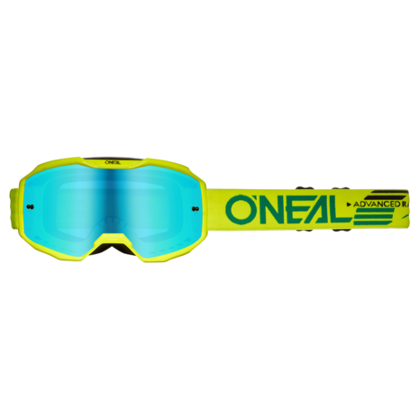 O'Neal B-10 Goggle Solid Neon Yellow - Radium Blue Lens